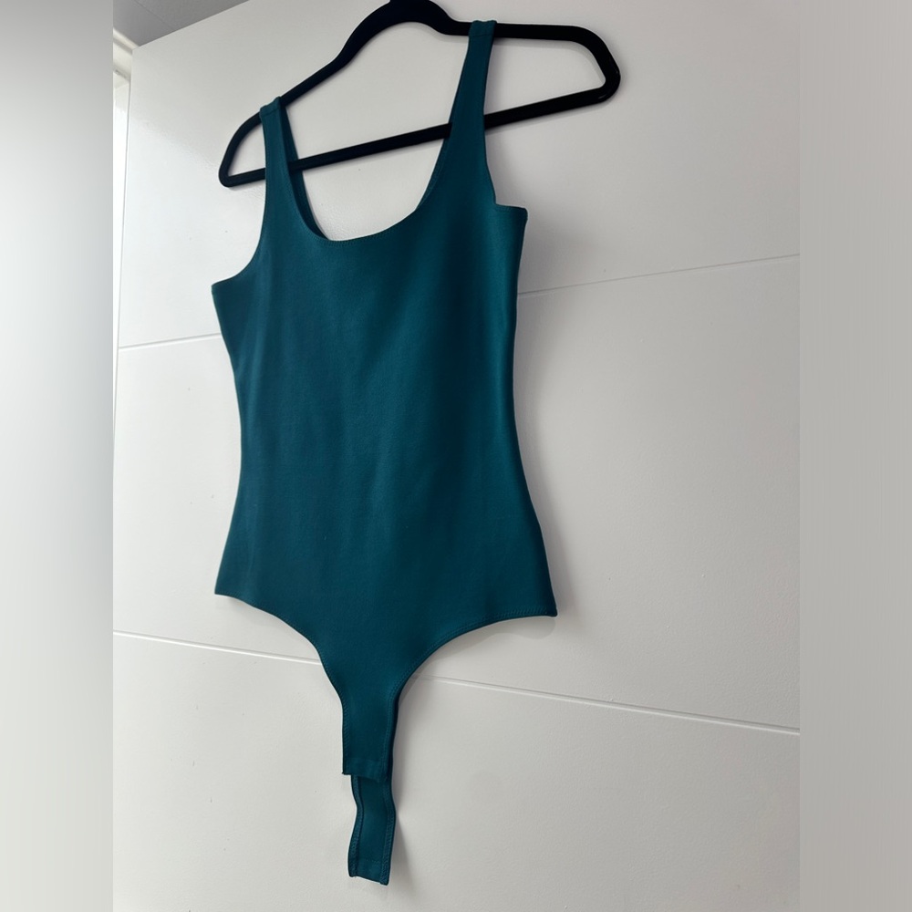 Shinestar Teal Scoop Neck Tank Bodysuit | Size S - Picture 8 of 11